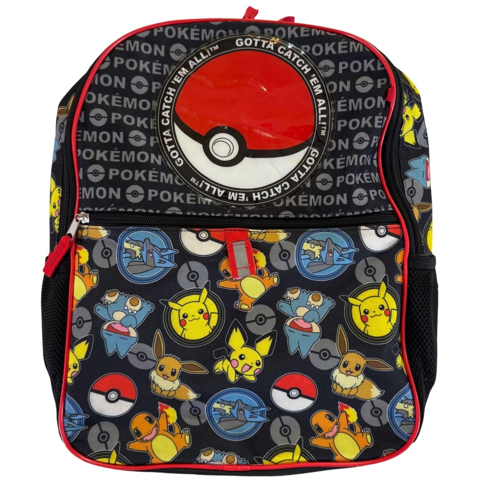 Pokémon Bioworld Backpack Pikachu Eevee Charmander Print 2023 Kids School Bag